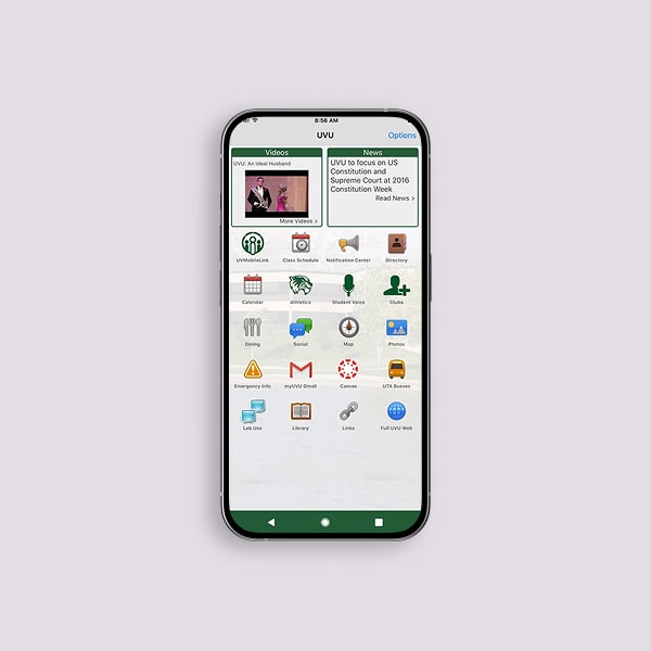 old uvu app mockup